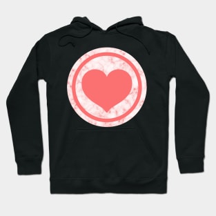 Pink Marble Heart Hoodie